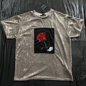 Champagne Gold Velvet T-shirt
